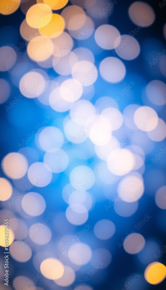 Fototapeta premium Glowing bokeh lights illuminate a blurred, colorful, festive background, perfect for Christmas designs