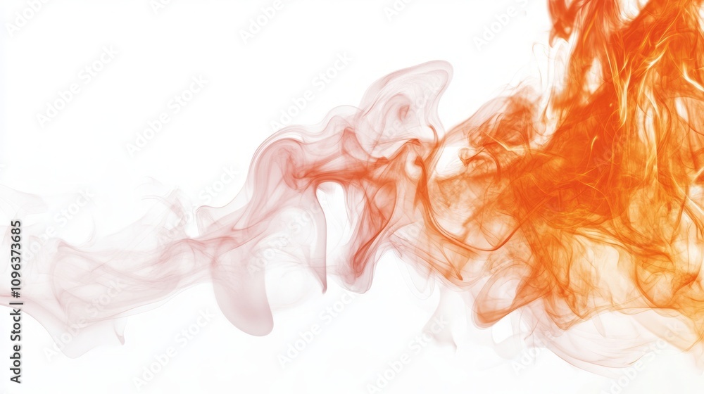 Abstract Smoke Art in Orange and Pink Hues Abstract Smoke Art in Orange and Pink Hues
