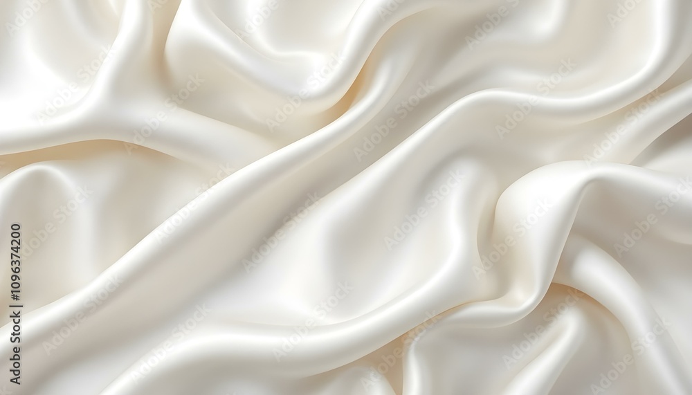Obraz premium The luxury of fabric texture background, Cloth soft wave. Abstract fabric crease beige brown smooth color background texture luxury style. Closeup of rippled silk fabric. Luxurious background.