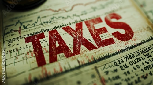 An insight into the world of tax calculations with financial graphs in the background, this image represents financial prudence and modern tax approaches.