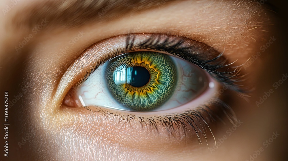 A Close Up Of A Striking Green Eye A Close Up Of A Striking Green Eye