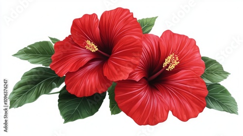 Wallpaper Mural Stunning Red Hibiscus Floral Design Torontodigital.ca