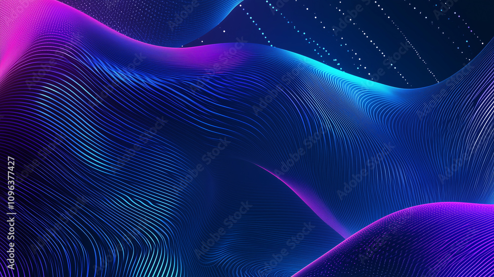 Futuristic Technology Abstract Background with Glowing Curved Lines Futuristic Technology Abstract Background with Glowing Curved Lines