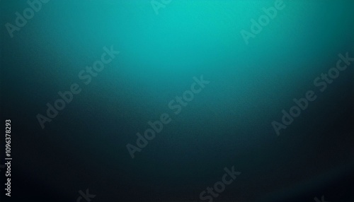 Abstract background, Dark turquoise and black gradient background with light leak and grainy texture.