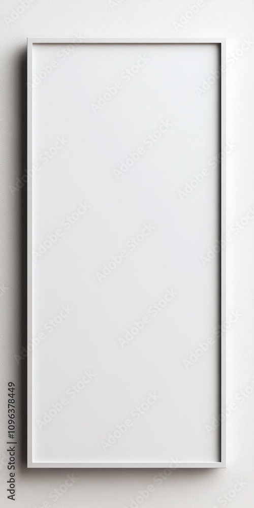 A minimalist frame on a white wall, creating a clean and modern aesthetic, ideal for displaying art or photographs. A minimalist frame on a white wall, creating a clean and modern aesthetic, ideal for displaying art or photographs.