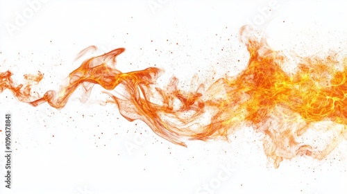 Abstract Fiery Orange Flame Design