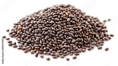 Close-up of nutritious chia seeds