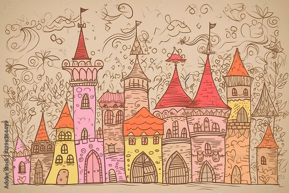 Fototapeta premium castle in the city