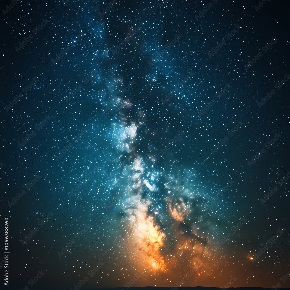 Obraz premium Beautiful auroras accompanied a huge and beautiful starry sky. A starry sky conceals nothing. The picture should have layers, a sense of depth, a sense of detail, high-definition.