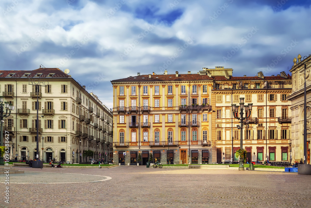 Square of Carlo Alberto, Turin, Italy Square of Carlo Alberto, Turin, Italy