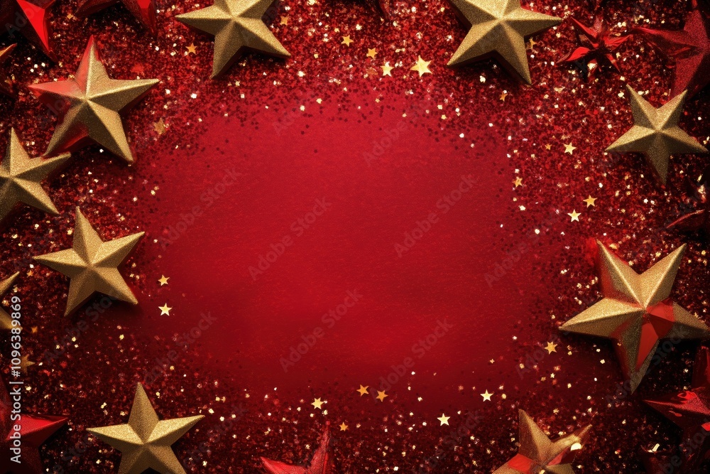 Elegant Christmas background with red and gold accents Elegant Christmas background with red and gold accents