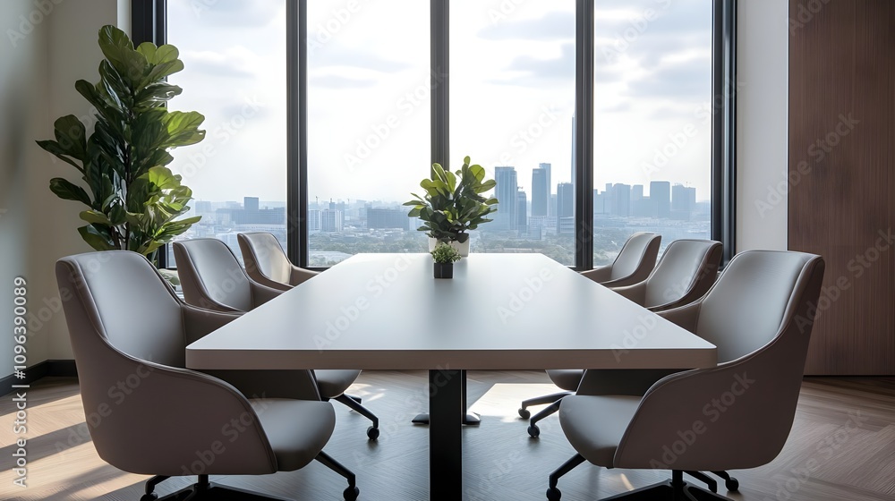 Fototapeta premium Modern Office Meeting Room View