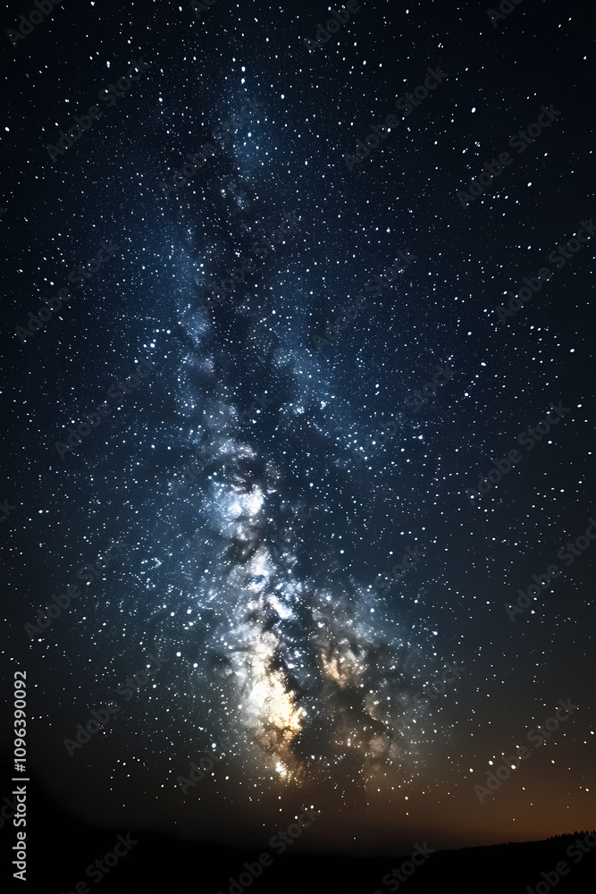 Obraz premium Beautiful auroras accompanied a huge and beautiful starry sky. A starry sky conceals nothing. The picture should have layers, a sense of depth, a sense of detail, high-definition.