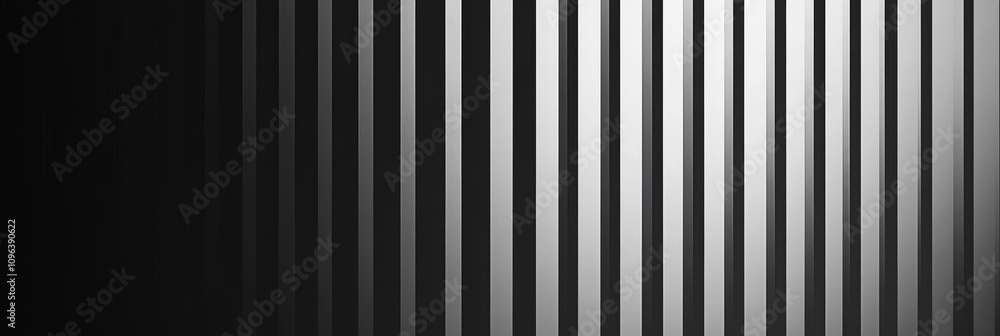 Obraz premium Abstract Black and White Stripes Background - Modern, sleek, minimalist, geometric, and textured background ideal for design projects.