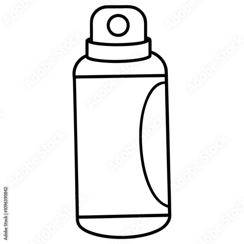 Deodorant Vector Black Icon.