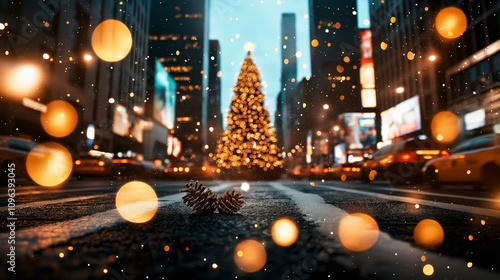 Magical Christmas Times Square Illuminated Tree