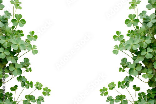 Green shamrock on transparent background