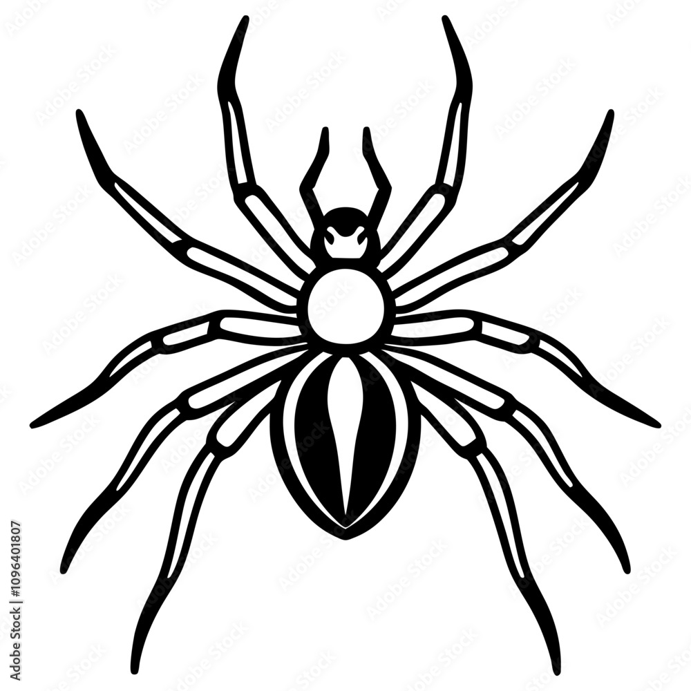 Obraz premium spider vector illustration isolated line art transparent background
