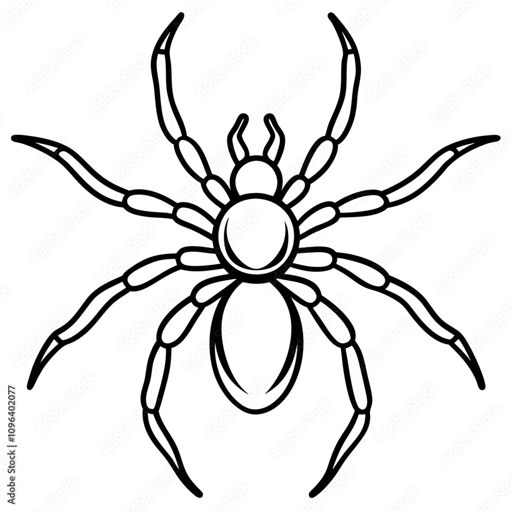 Obraz premium spider vector illustration isolated line art transparent background