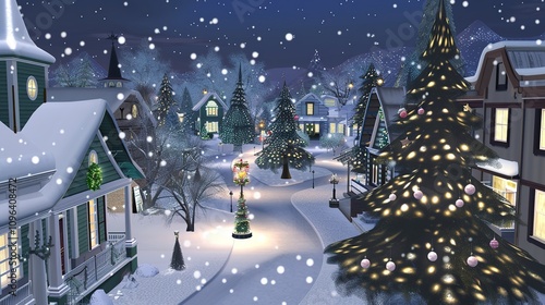 The_winter_christmas_village_is_a_beautiful