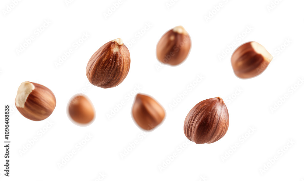 Hazelnuts isolated on white background Hazelnuts isolated on white background