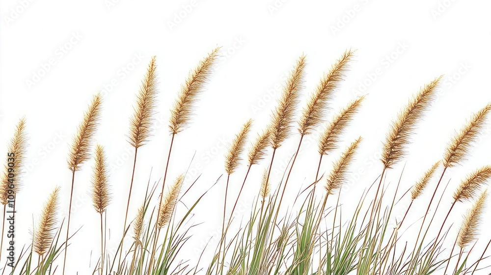 Golden Grass in the Wind: A Nature's Embrace Golden Grass in the Wind: A Nature's Embrace