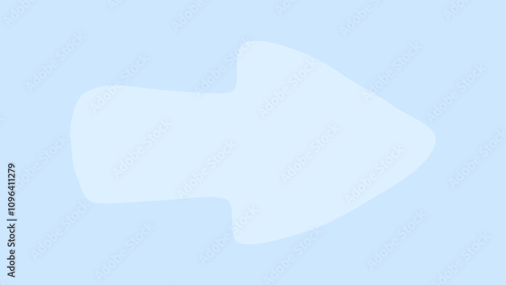 Minimalist light blue background with a large, irregularly drawn arrow pointing to the right with soft edges. Minimalist light blue background with a large, irregularly drawn arrow pointing to the right with soft edges.