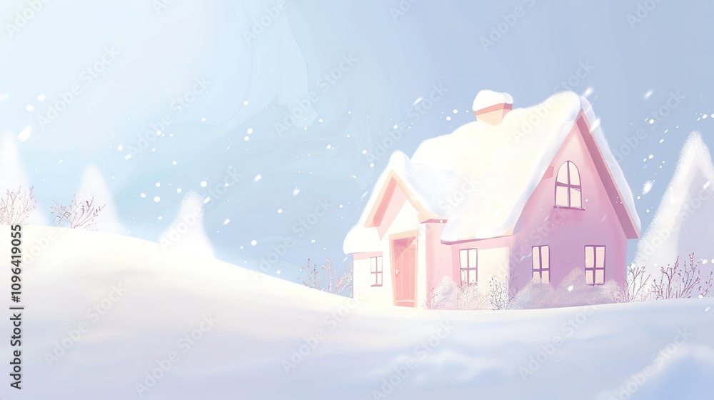 Illustration_of_Lovely_snow_covered_house Illustration_of_Lovely_snow_covered_house