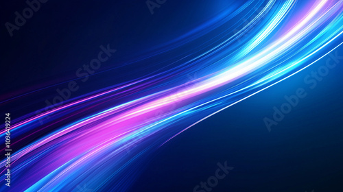 Futuristic Technology-Inspired Abstract Background with Glowing Lines and Blank Space for Layout