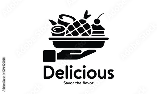 Delicious Food Doodle Icon Set Featuring Labels, Stickers, and Tasty Mascots