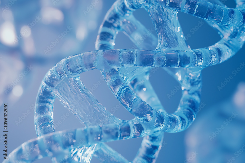 Concept Background with DNA Strand, Biotechnology, and Genetic Research, Blank Space for Design Concept Background with DNA Strand, Biotechnology, and Genetic Research, Blank Space for Design
