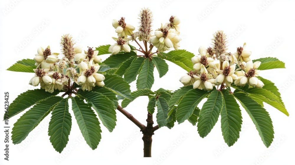 Stunning Blossoms and Lush Leaves of a Majestic Plant Stunning Blossoms and Lush Leaves of a Majestic Plant
