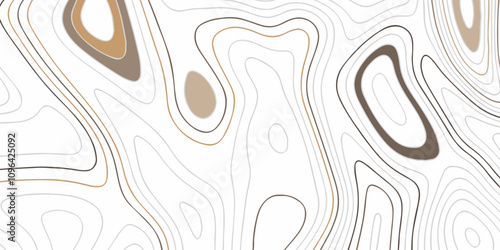 Topographic map background geographic line map with seamless ornament design. The black contours topography stylized height of the lines map.