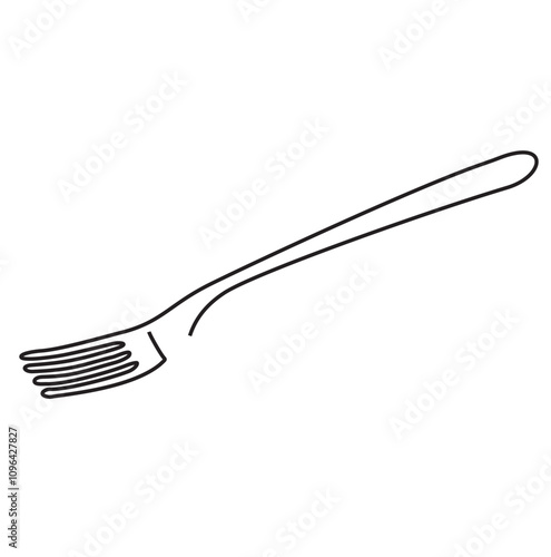 Fork logo with a single continuous line design on a white background