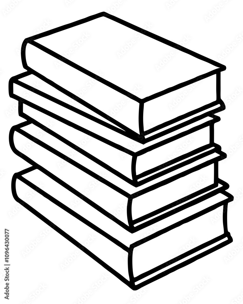 stack of books vector illustration line art transparent background stack of books vector illustration line art transparent background