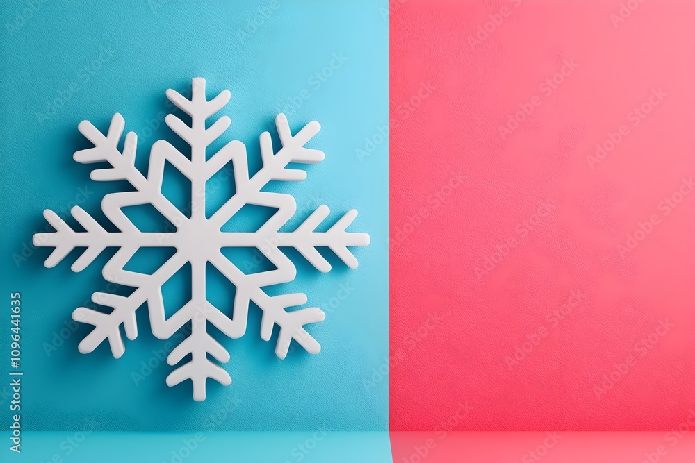 Stylish Snowflake on Colorful Background Stylish Snowflake on Colorful Background