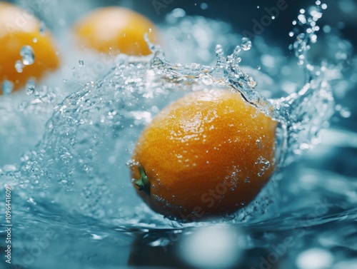 Orange in water