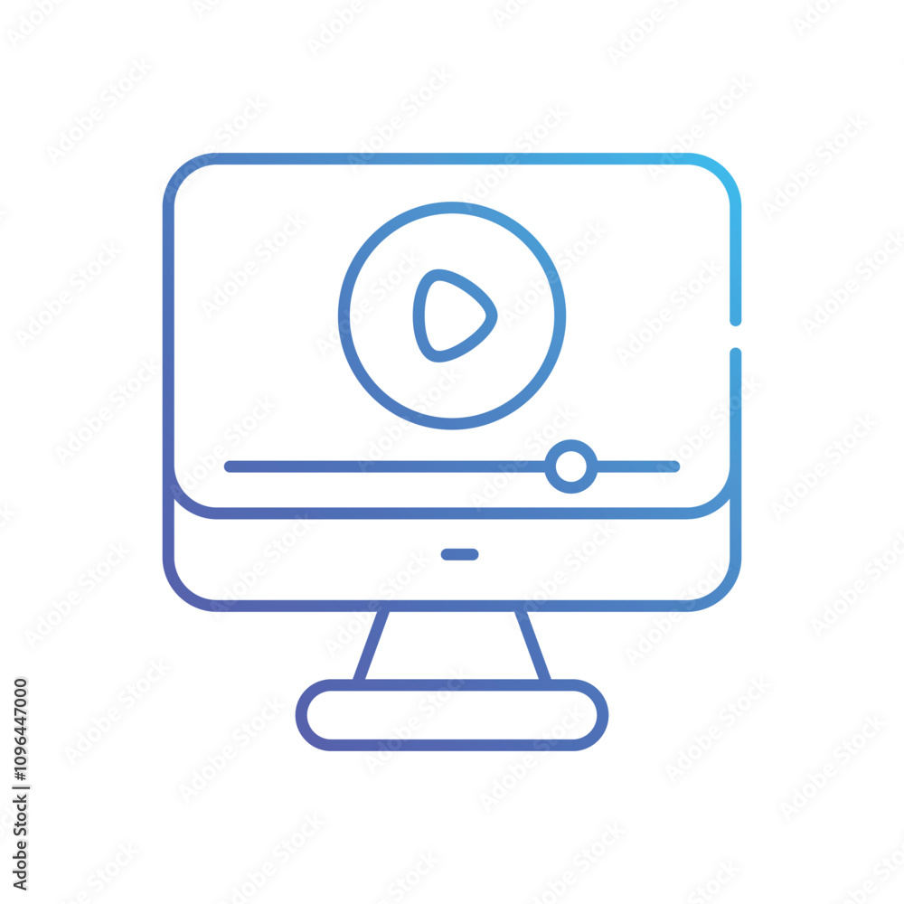 Real-time Broadcasting vector icon Real-time Broadcasting vector icon