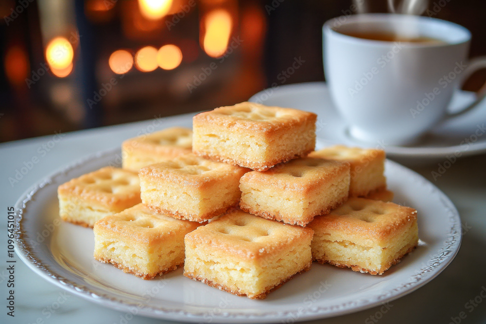 Homemade Crackers in White Dish Homemade Crackers in White Dish