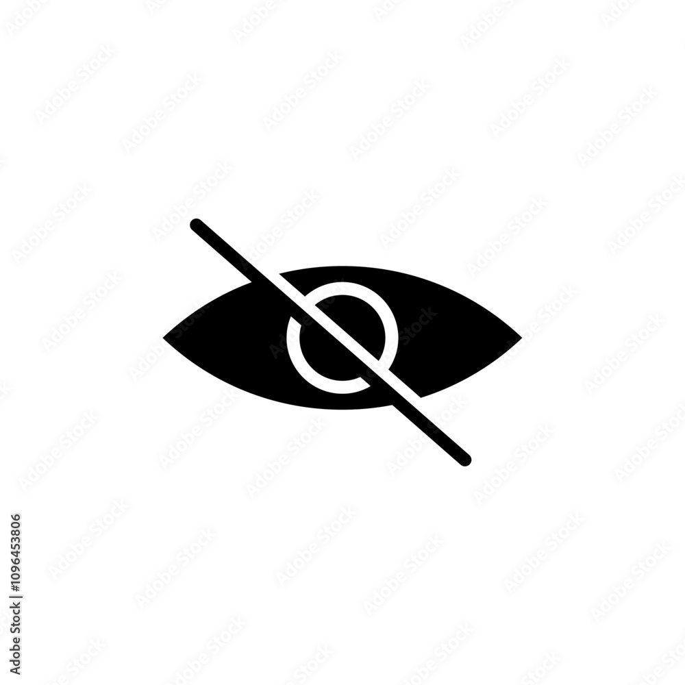 Blindness icon Thin line flat illustration Blindness icon Thin line flat illustration