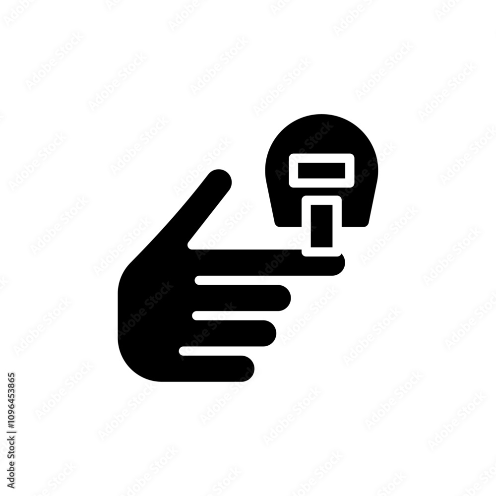 Blood sugar test icon Thin line flat illustration Blood sugar test icon Thin line flat illustration