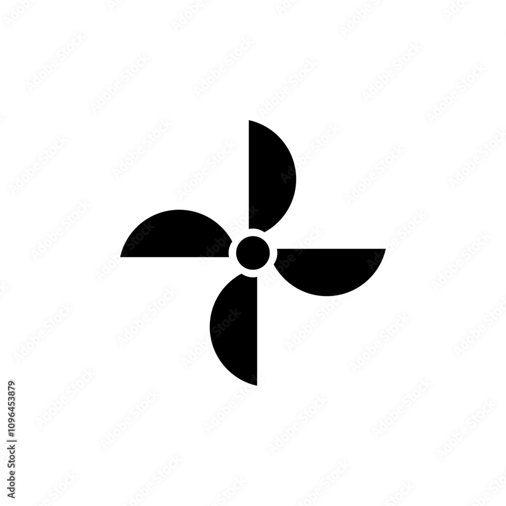 Boat screw icon Thin line flat illustration Boat screw icon Thin line flat illustration