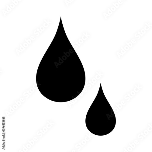 Blood drops icon Thin line flat illustration