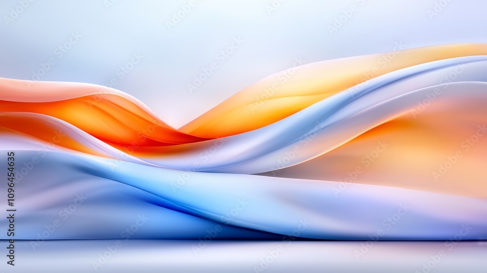 an abstract background with wavy lines in shades of blue, orange, and white The colors blend together to create a mesmerizing effect an abstract background with wavy lines in shades of blue, orange, and white The colors blend together to create a mesmerizing effect