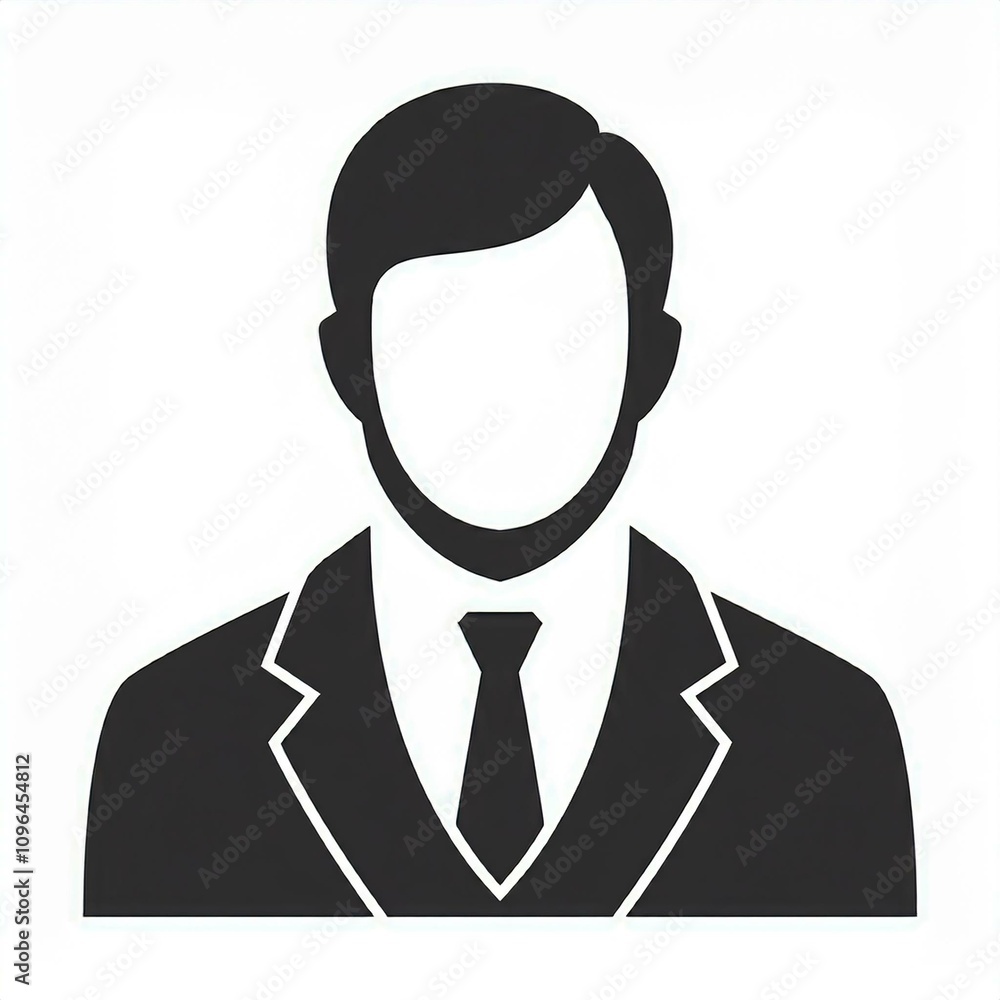 logo rond en dessin ia, homme professionnel en costume, manager logo rond en dessin ia, homme professionnel en costume, manager