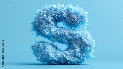 Wallpaper Mural  a 3D rendering of a blue letter S on a blue background The letter is made up of water droplets, giving it a unique and captivating look Torontodigital.ca