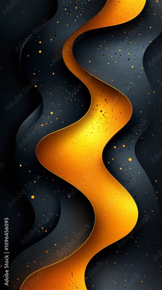 Golden Waves Abstract Background Golden Waves Abstract Background