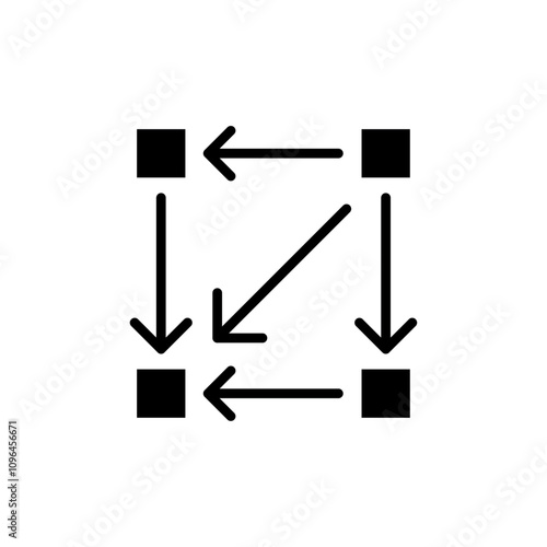 Dependency icon Thin line flat illustration