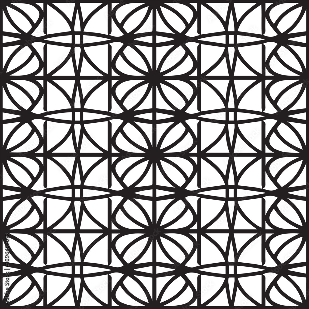 Fototapeta premium black and white seamless pattern