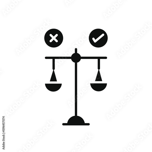 Ethics icon Thin line flat illustration